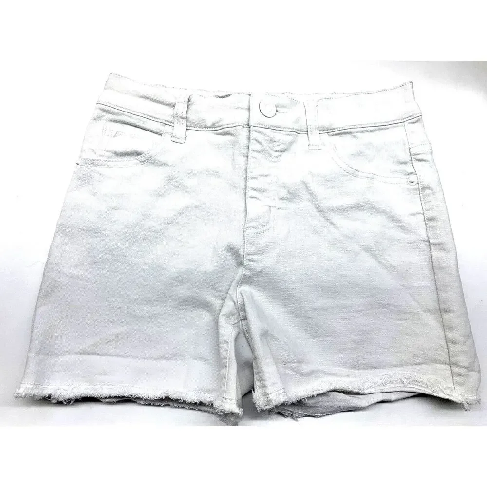 Justice Girls size 16 white short w/frayed hem, 3%‎ elastane, Summer Or Cruise